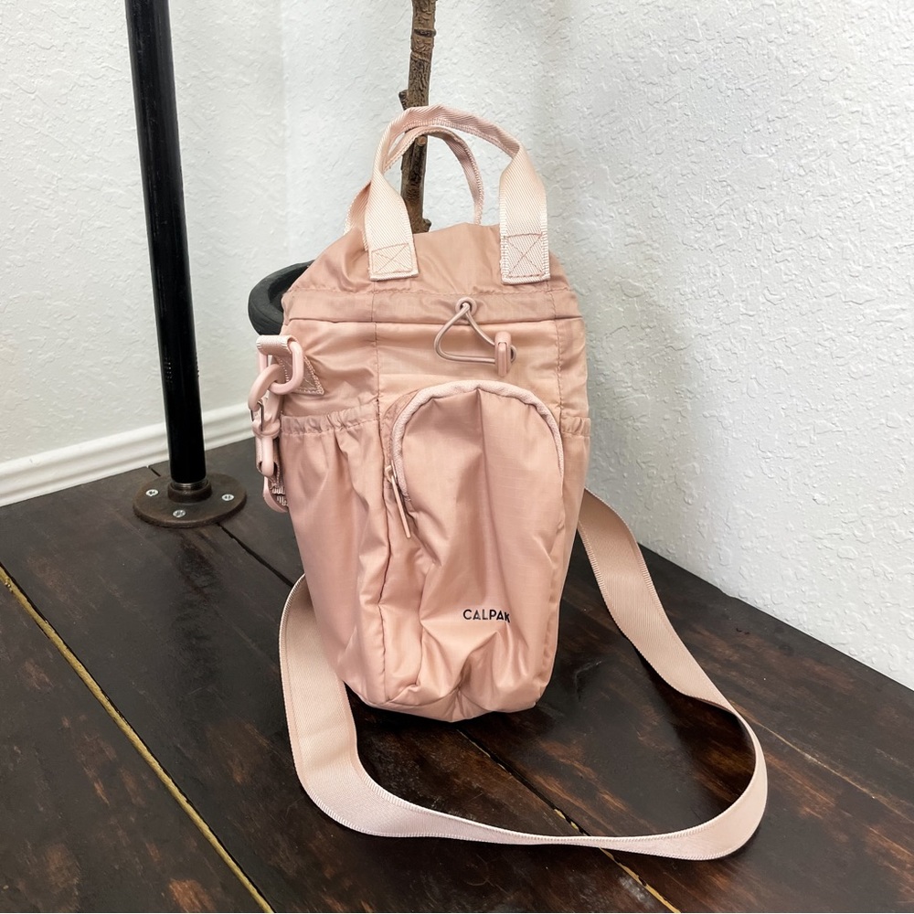 Calpak Blush Pink Nylon Crossbody Tote
